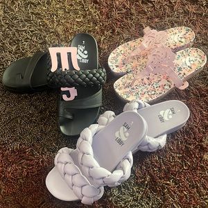 3 pairs of slippers. $25 each.